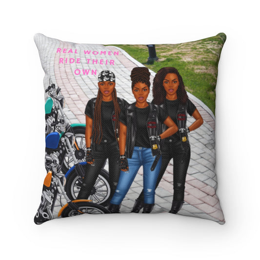 Real Women Ride Their Own Square Pillow