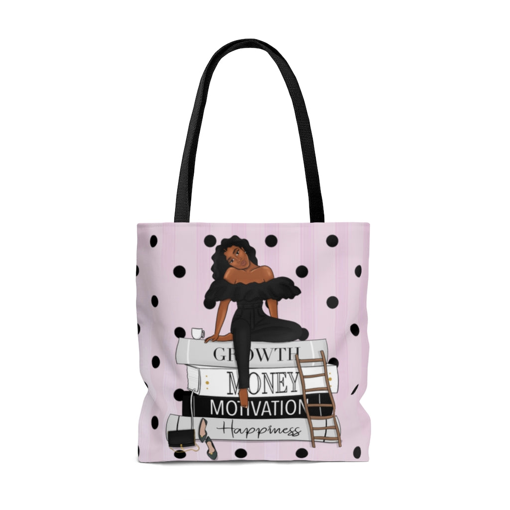 Happiness Motivation Money Growth Large Tote Bag