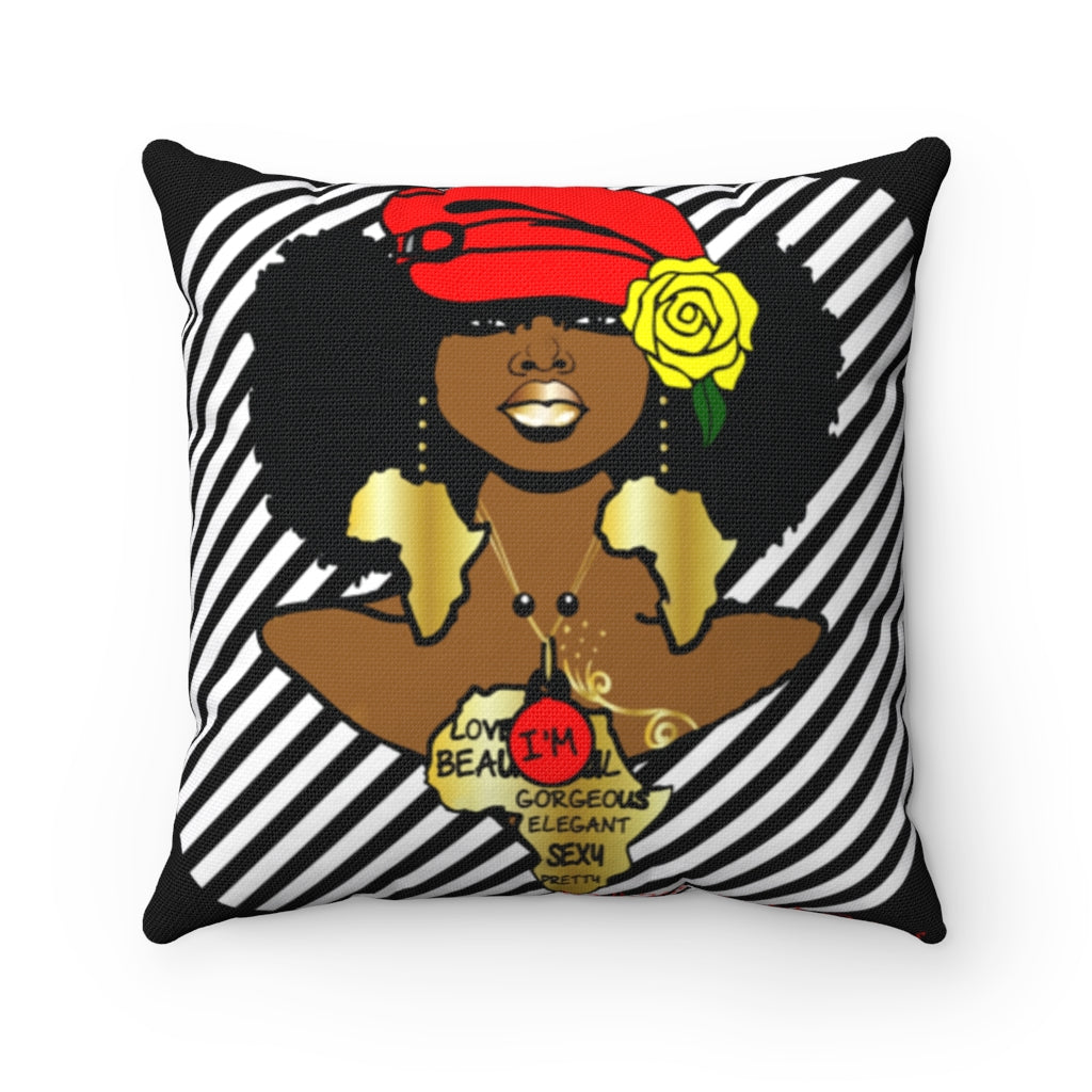 'Fro Sista Square Pillow