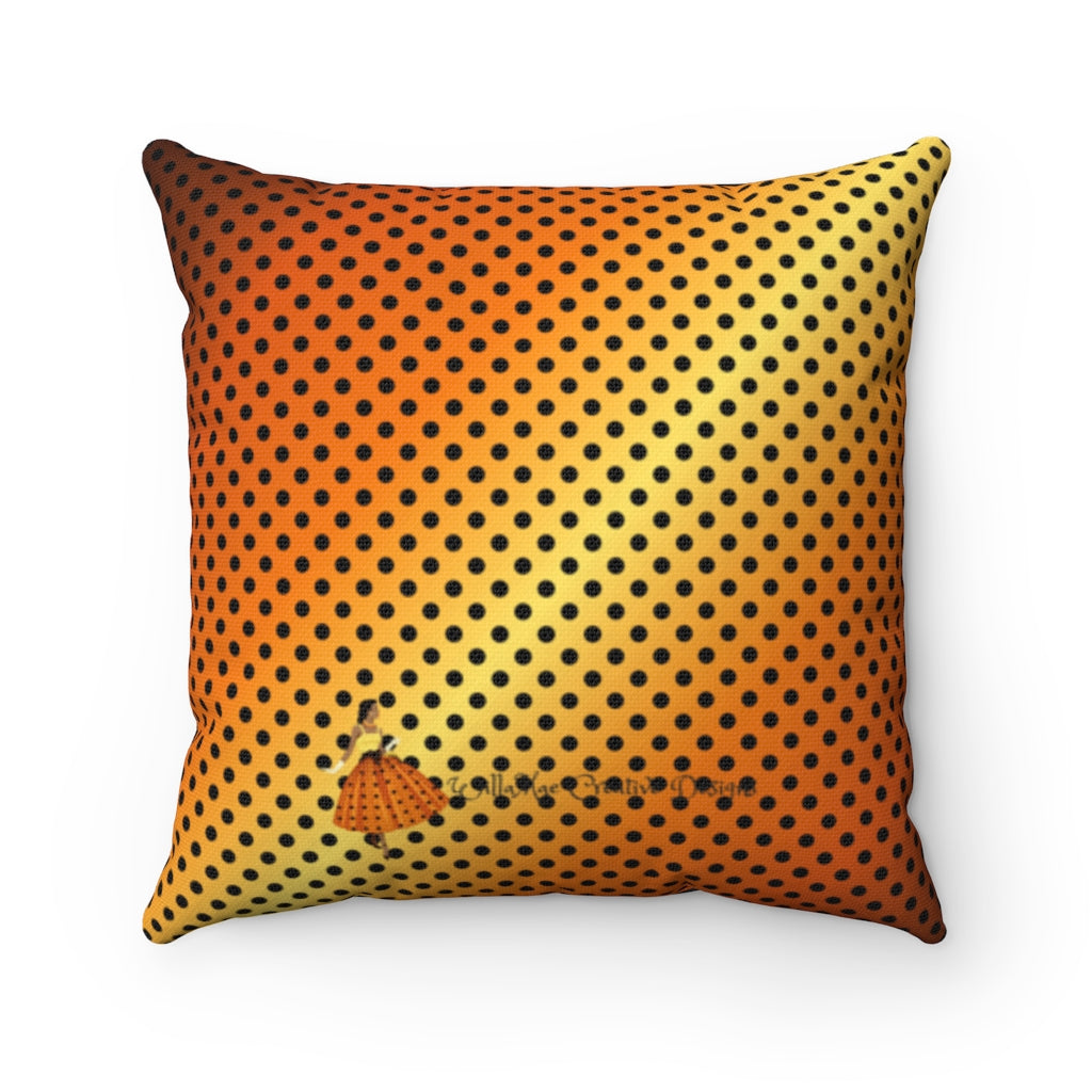 A Woman With Class Is Timeless Square Pillow - Orange