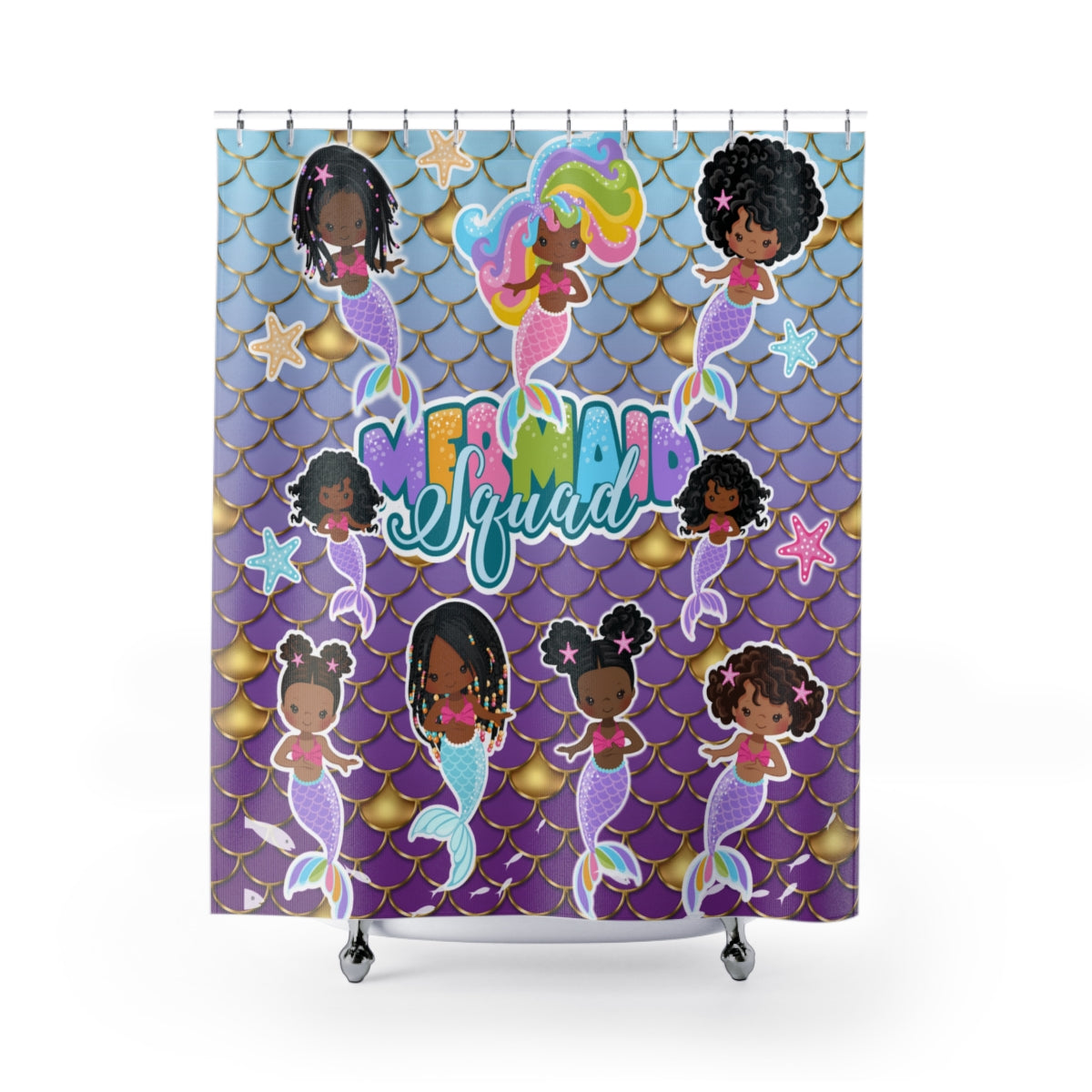 Mermaid and Friends Shower Curtain