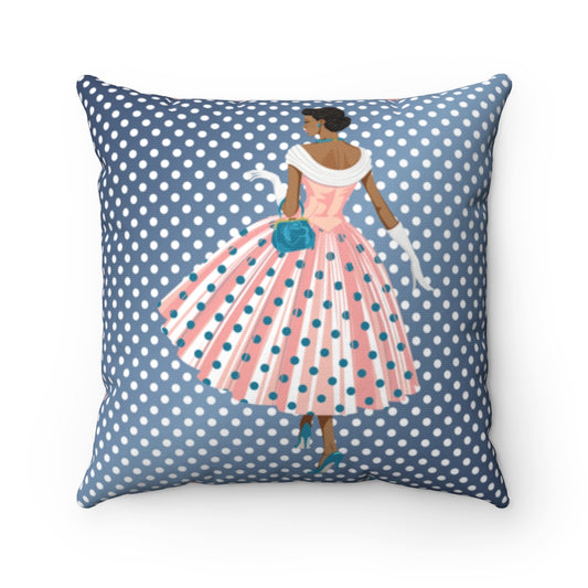 A Woman With Class Is Timeless Square Pillow - Pink