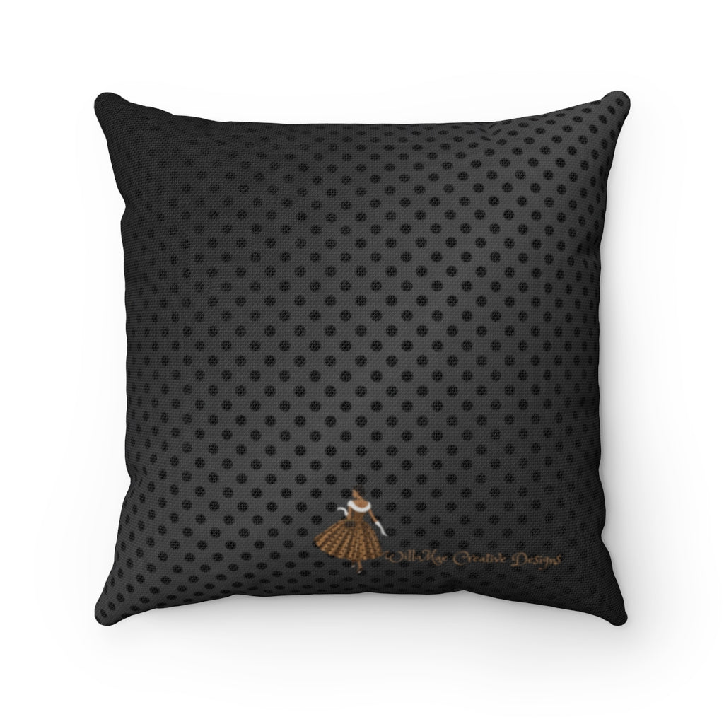 A Woman With Class Is Timeless Square Pillow - Brown