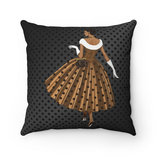 A Woman With Class Is Timeless Square Pillow - Brown