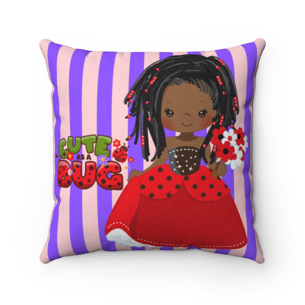 Cute As A Ladybug Square Pillow